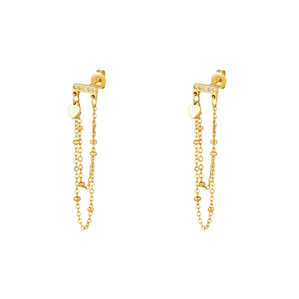 Oorbellen Double Chain
