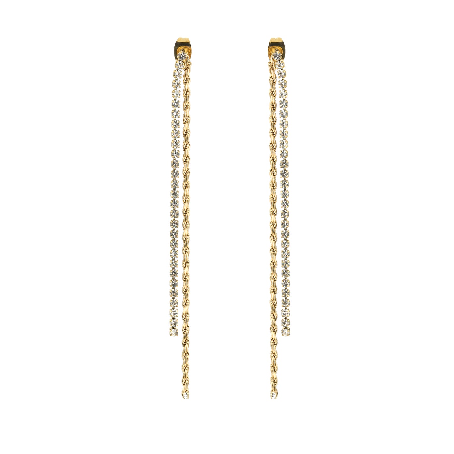 Oorbellen Strass With Chain