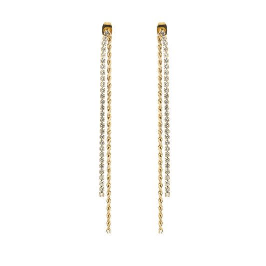 Oorbellen Strass With Chain